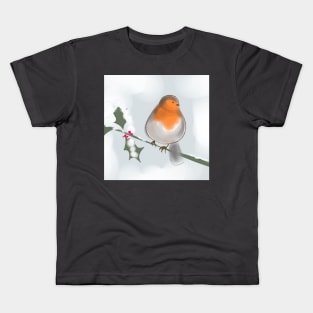 Fat Bird Chilling On A Tree Branch Kids T-Shirt